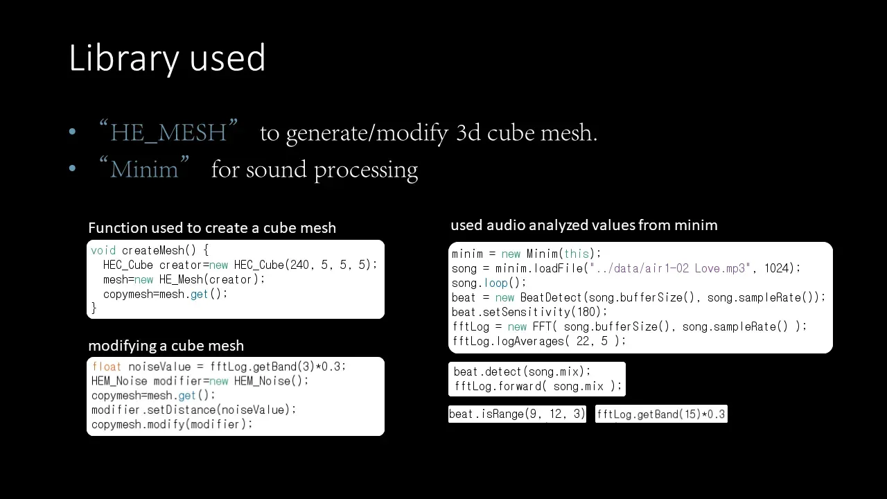 Library Used 슬라이드