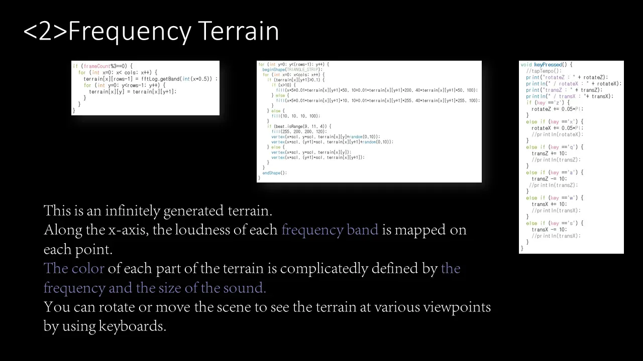 Frequency Terrain 슬라이드