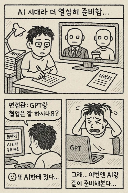 AI시대의 취업준비 밈